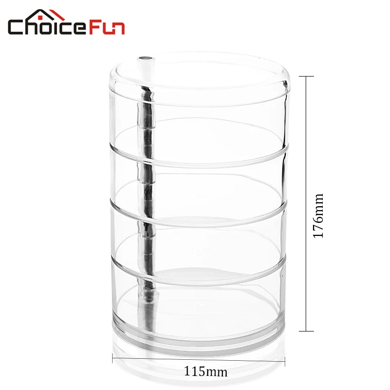 CHOICEFUN комод 4 слоя Круглый Вращающийся акриловый аксессуар для волос девочек