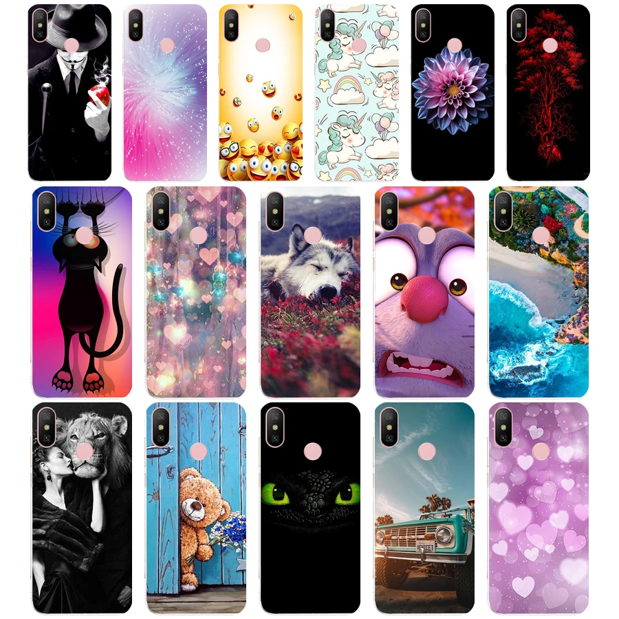 C silicone Cover For Xiaomi MI A2 LITE Case Full Protection Soft tpu Back Phone Cases Xiomi bumper Coque | Мобильные телефоны и