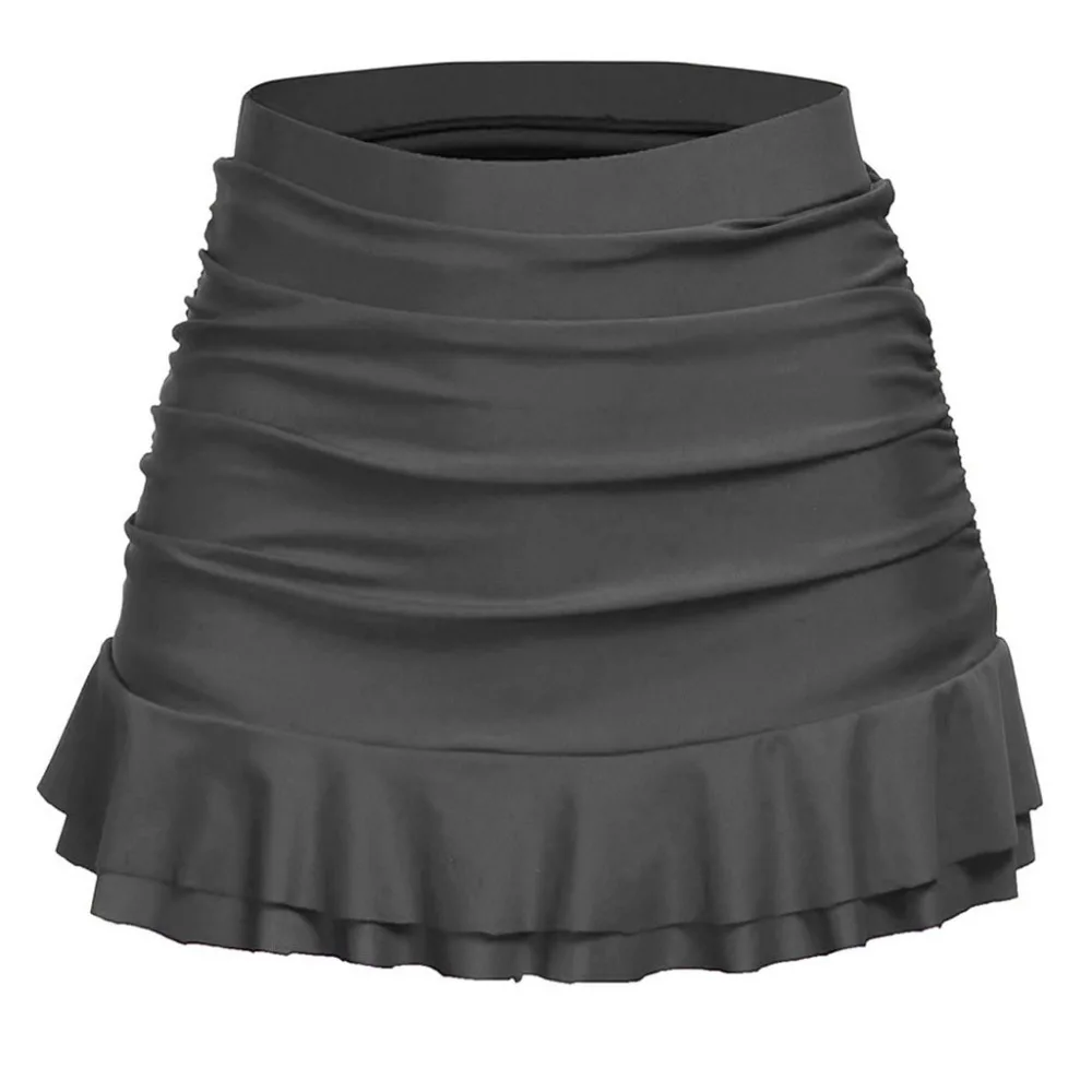 Модная юбка для плавания Женская бикини с высокой талией рубашка оборками