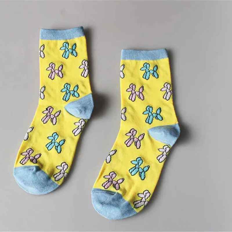 [COSPLACOOL] Fashion Sweetly Women Cartoon Creative Jacquard Balloon Dog Universe Pattern Funny Socks Calcetines Japan Harajuku | Женская