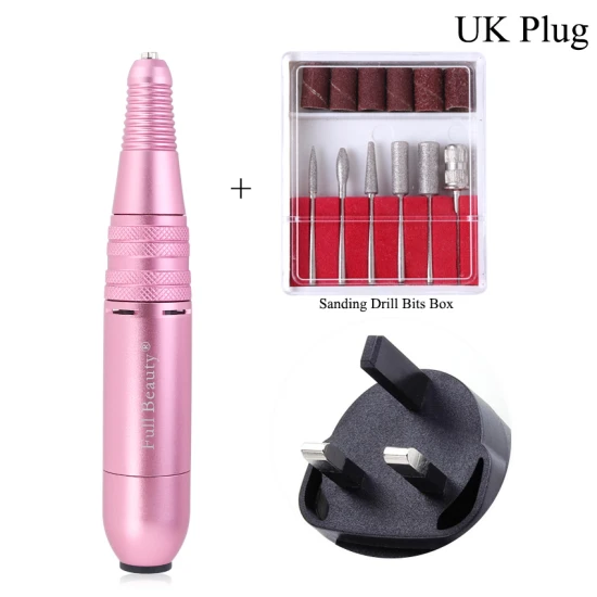UK-MT05-OR Drill Box Профессиональный электрический Фрезер для ногтей, фрезы для маникюра, фрезы, фрезы для педикюра, мини-ручка, 25000 об/мин, пилочка для ногтей, аксессуары, инструмент TRMT05 - Цвет: UK-MT05-OR Drill Box