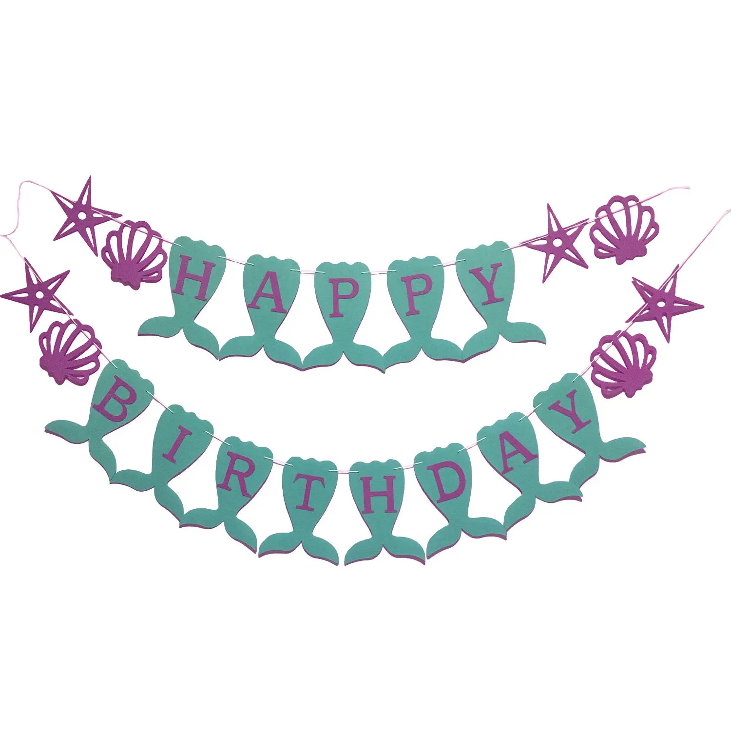 1 комплект Русалка тематика день рождения письмо флаг украшение для вечеринки