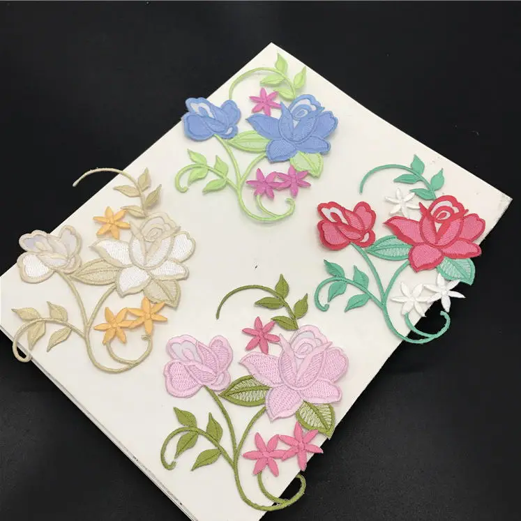 

New arrival 20 pcs Flowers Embroidered patches iron on Jeans coat tshirt bag dress decor repair Motif accessory diy