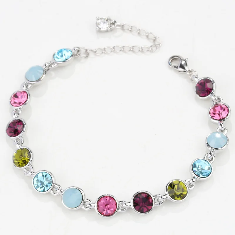 Hot Selling rounded Shaped Bracelets 18K Gold Plated Austrian Crystal Bracelet &amp Bangle For Women Wholesale | Украшения и