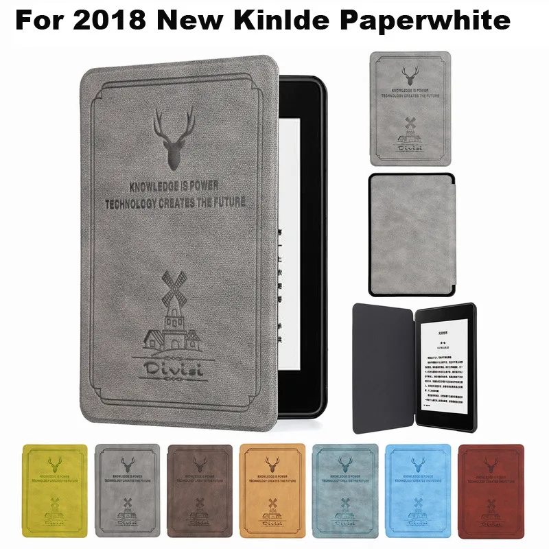Ультратонкий смарт-чехол из искусственной кожи для Amazon New Kindle Paper white 4 10-го
