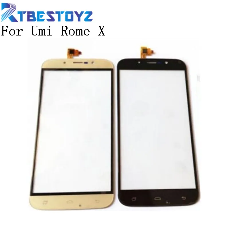 RTBESTOYZ 5 дюймовый черный золотой передний сенсорный экран стекло для UMI ROME X
