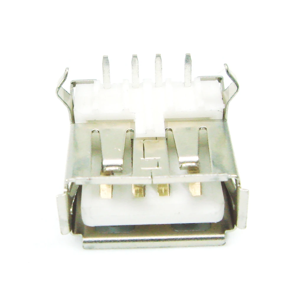 20 шт. USB Тип женский печатного монтажа разъем Разъем Угловые 4 Булавки|pcb connector pin|4