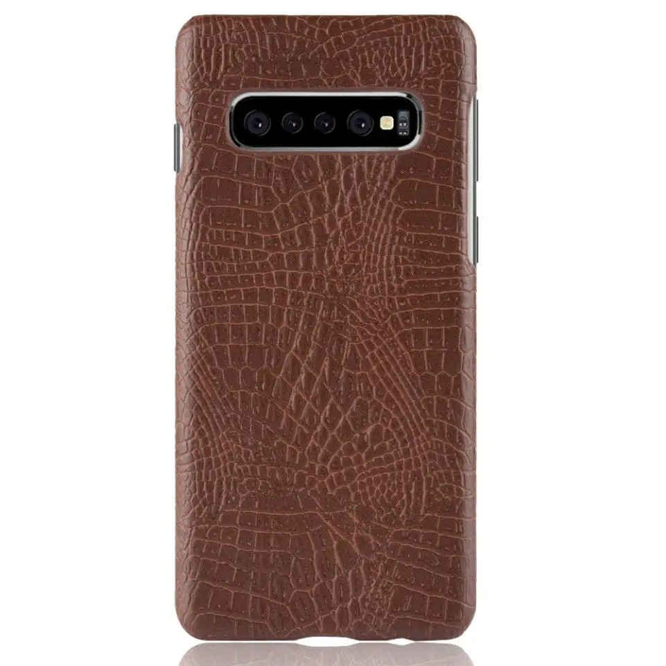 Для Samsung Galaxy S10 5G чехол Роскошный Личи Крокодиловая Кожа PU текстура Жесткий ПК для
