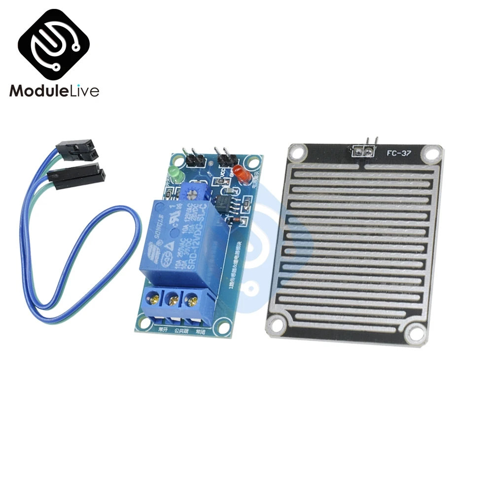 Модуль контроллера капли дождя 12 В модуль релейного датчика для Arduino Фолиевая