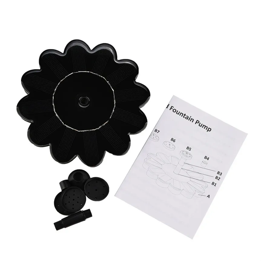 Водяной насос с солнечной панелью комплект для фонтанного бассейна садового