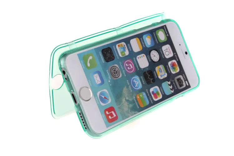 Soft TPU Flip Case for iPhone 6 6S Plus Silicone Clear Full Body Back cover 7 8 X Slim Multicolor | Мобильные телефоны и