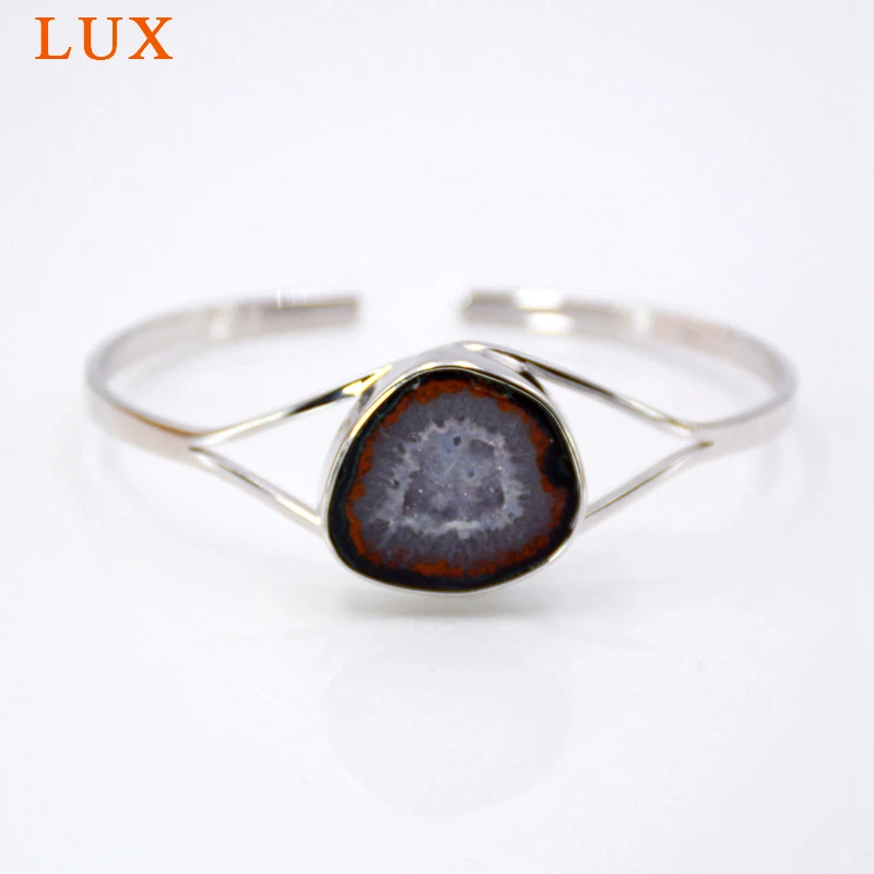 Druzy Geode, праздничный браслет, подарок на свадьбу, день рождения, табассе, geode, браслет, серебряные манжеты, серебро 925 пробы