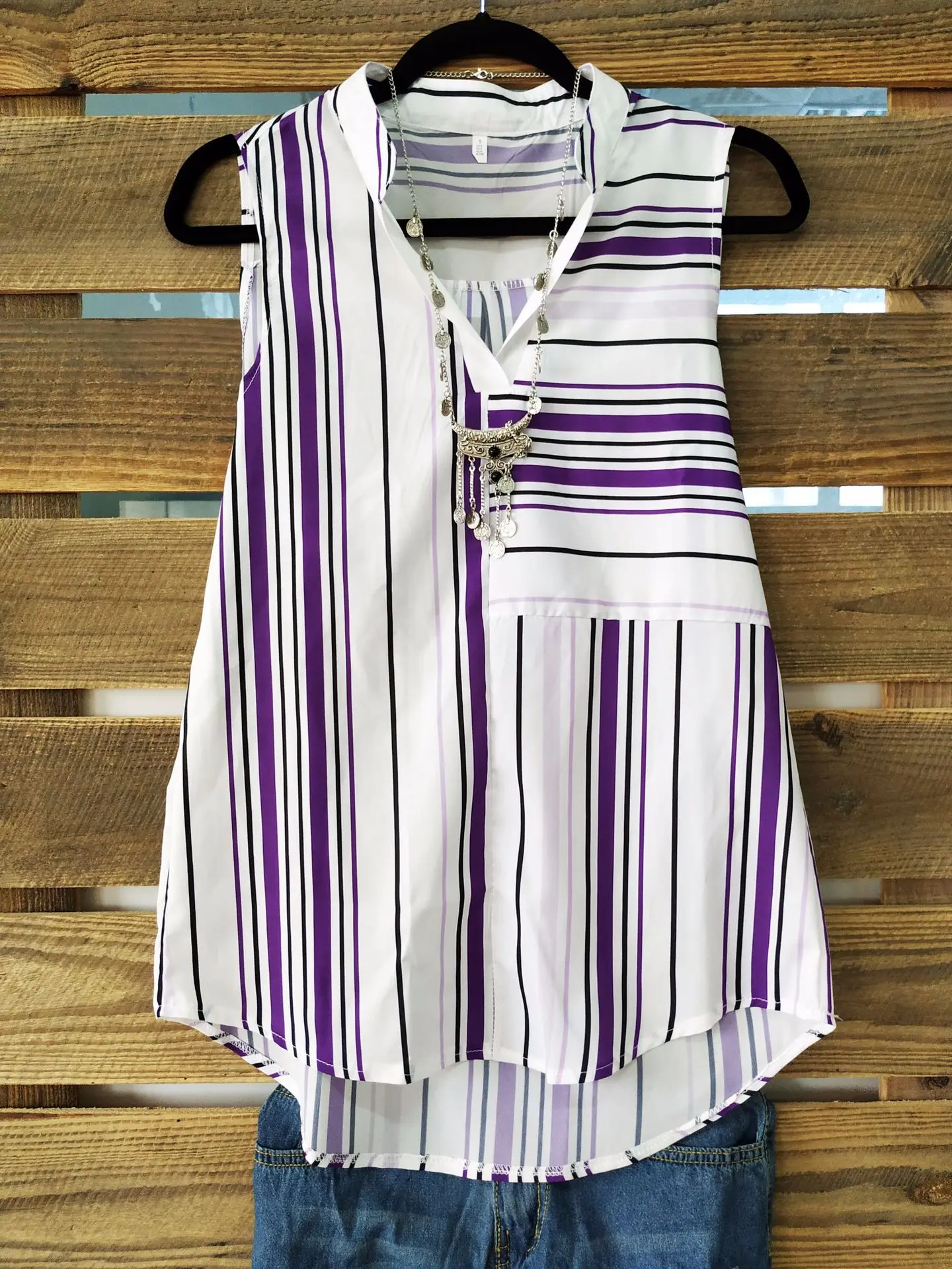 

2018 Summer Women Stitching Irregular V-neck Shirt Short Sleeve Tops Blouse