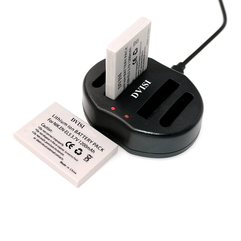 2 шт. 1.2Ah EN EL5 ENEL5 аккумуляторная батарея + USB зарядное устройство для цифровой