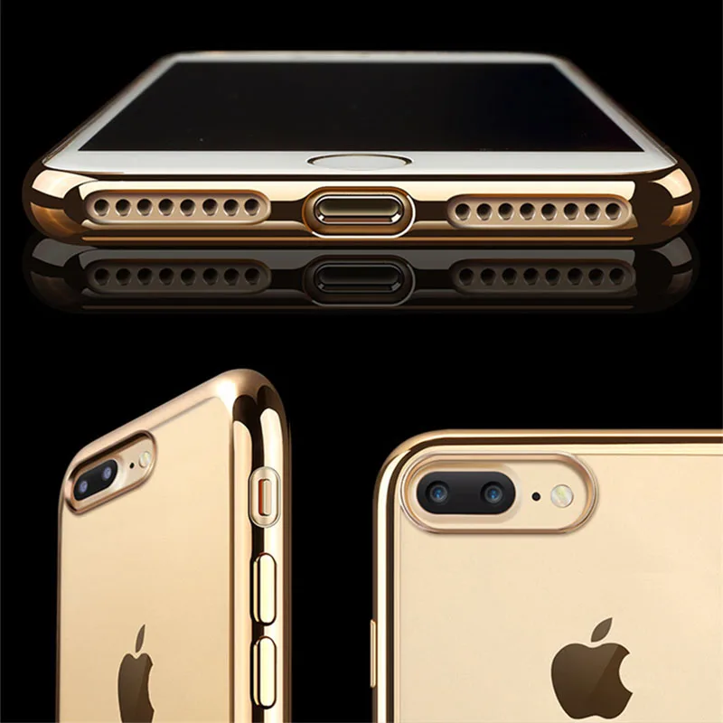 YueTuo original case for apple iphone 7 plus 7plus 8 8plus coque gold rose tpu ultra slim clear soft thin phone cover cases etui |