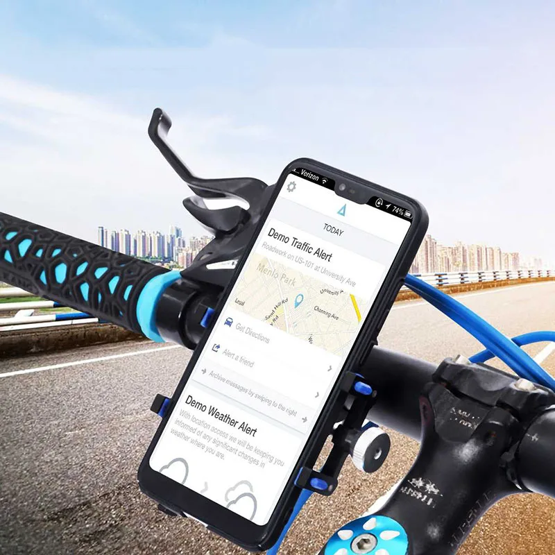 

ARVIN Aluminum Motocycle Bicycle Mobile Phone Holder Stand For iPhone 8P XR Sansung S9 Mountain Bike Handlebar GPS Bracket Mount