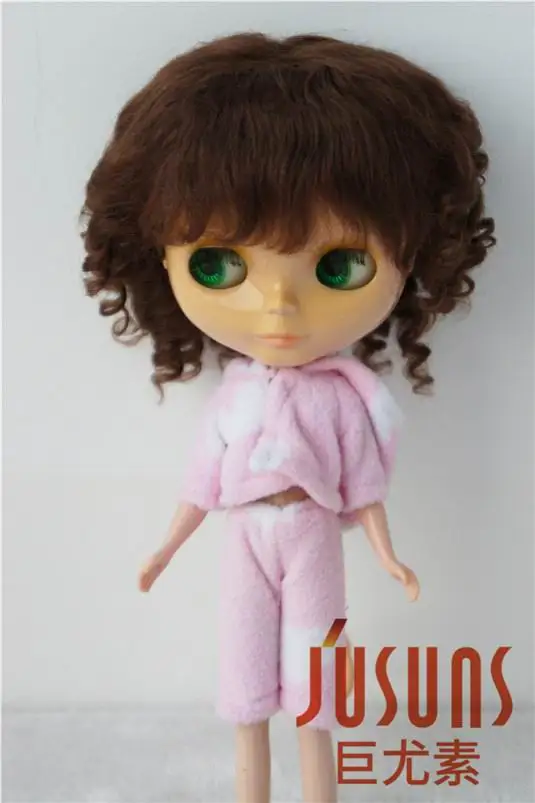JD012 довольно курчавый BJD парик для куклы мохеровый в Размер 10-11 дюймов Блит кукла