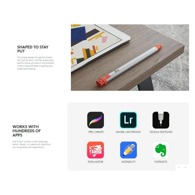 Logitech Crayon стилус для iPad Pro 11/12. " Мини 5th Gen Air 3rd Gen планшет ноутбук, мобильный телефон Smart Digital Сенсорный экран ручка