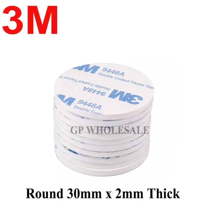 round 30mm white 10 шт. 3 м сильная Двухсторонняя клейкая акриловая наклейка с эмблемой для автомобиля багажник на крышу для транспортных средств пена круглая двухсторонняя Монтажная клейкая - Цвет: round 30mm white