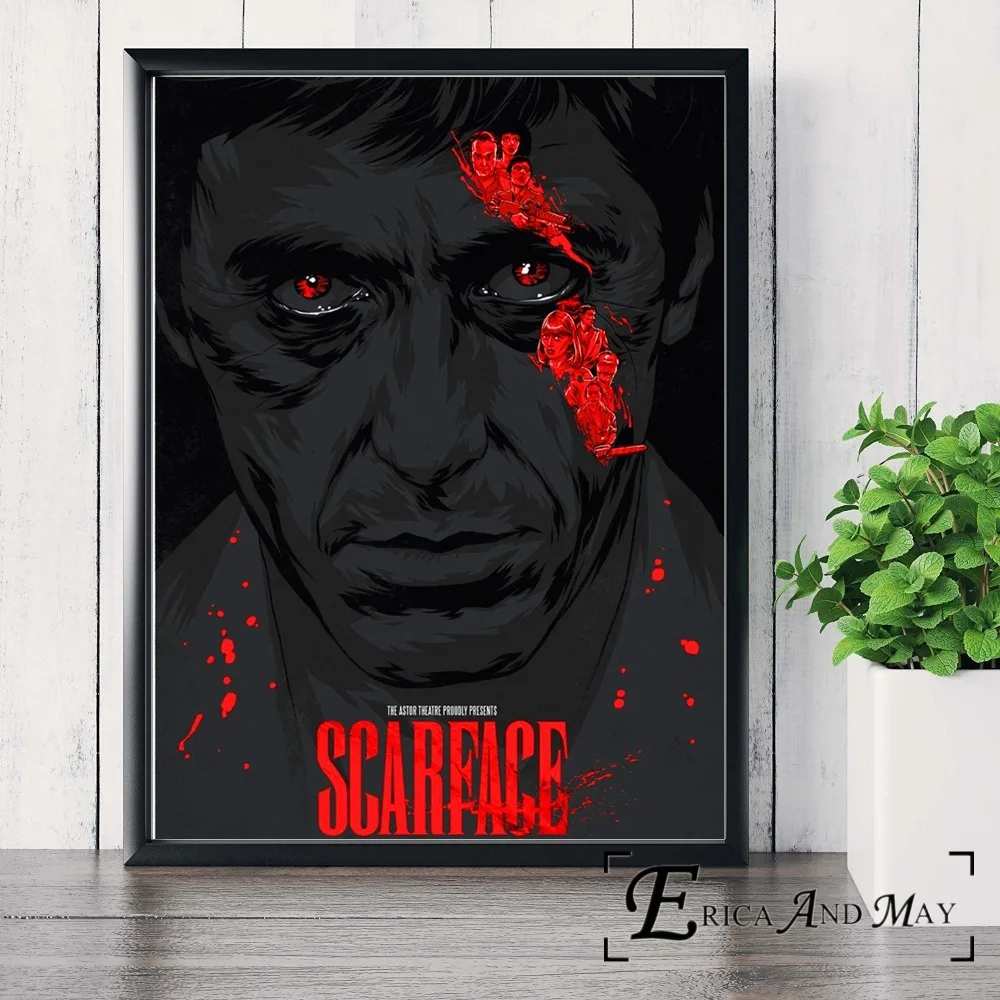Scarface Al Pacino классический фильм Винтаж Печать на холсте Современная живопись плакаты настенные художественные картины для украшения гостиной