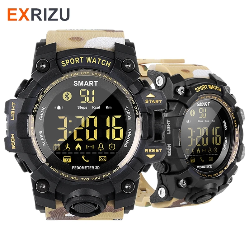 

Спортивные умные часы EXRIZU EX16S EX16M EX16C EX16, водонепроницаемые, с длительным временем работы в режиме ожидания, секундомер, трекер активности дл...