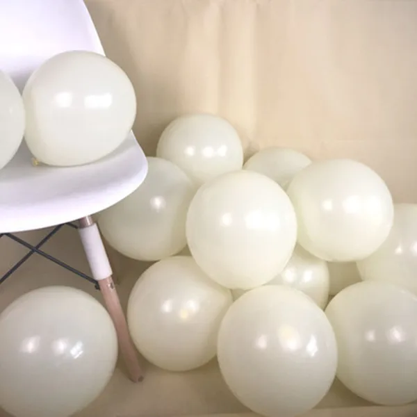 beige 12 шт. латексные шары в виде макарон, романтические украшения для свадьбы, украшения для дня рождения, Детские свадебные шары, Детские душевые шарики, 10 дюймов - Цвет: beige