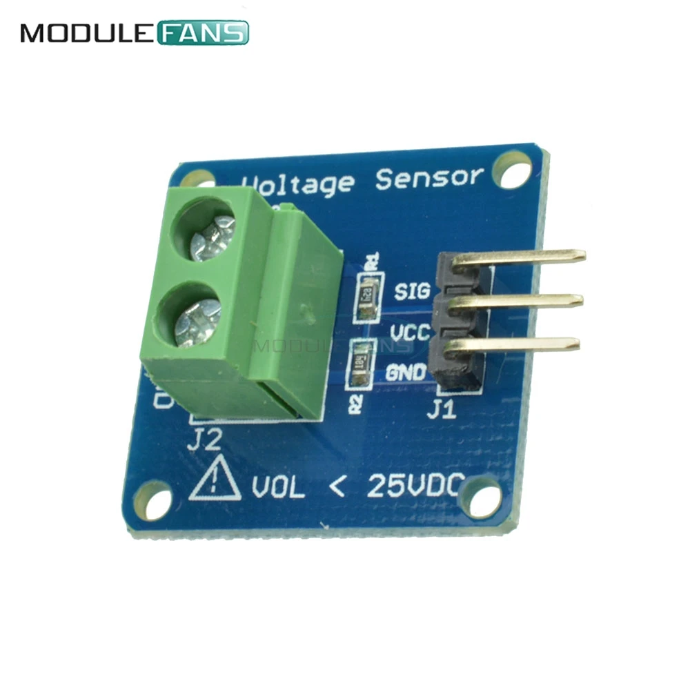 DC Voltage Detection Sensor Module Detector Resistor Divider Board for Arduino DG 25V diy | Электронные компоненты и
