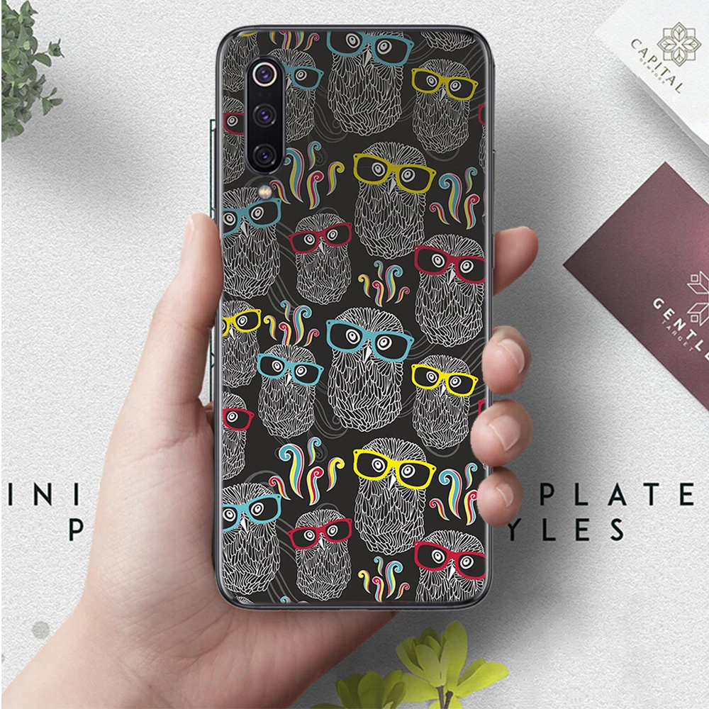 Анималистический принт с изображением сов, силиконовый чехол для Xiaomi Mi 5X6 6X8 9 SE 9T Pro CC9E CC9 A3 F1 A1 A2 Lite MAX 3 - Цвет: 1