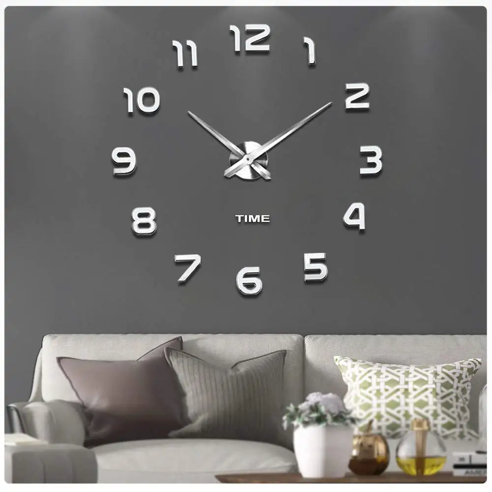 Новые часы настенные Horloge 3d Diy акриловые зеркальные наклейки украшение дома