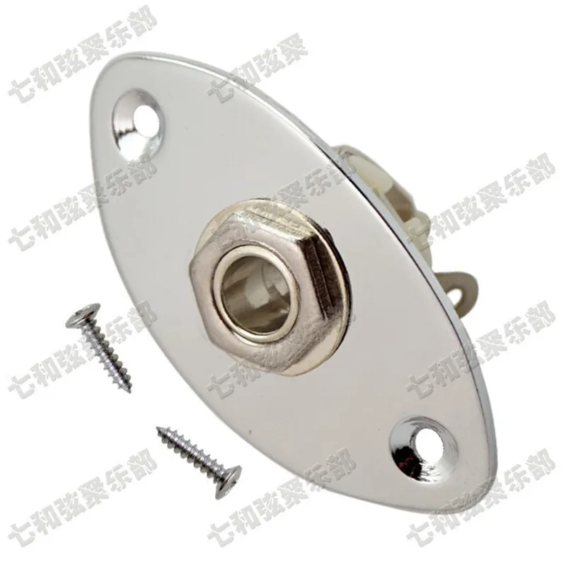 2 шт. хромированный Овальный Стиль электрическая бас гитара 1/4 &quot6 35 мм гитарный