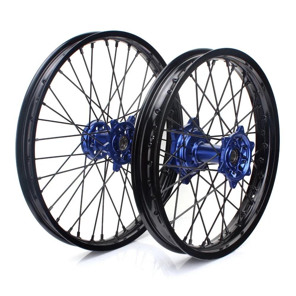 BIKINGBOY 21*1.6 19*2.15 MX Front Rear Wheel Rims Hubs 36 Spokes for Yamaha YZ450F 2009 2010-2013 YZ250F YZ 250 F 09 10 11 12-13 |
