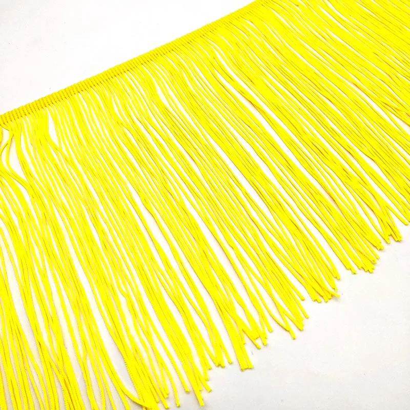 Yellow 50 см белая кружевная бахрома отделка кисточка бахрома отделка для DIY латинское платье сценическая одежда аксессуары 15 см широкая кружевная лента кисточка - Цвет: Yellow