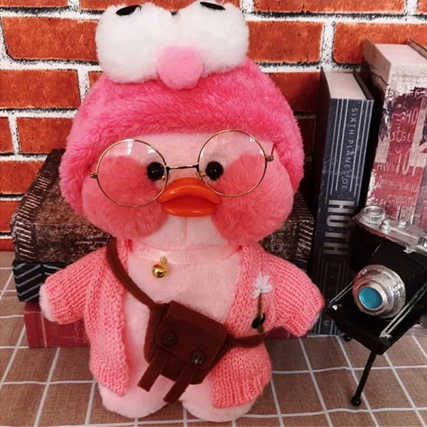 Lalafanfan Kawaii кафе желтая утка плюшевая игрушка милая плюшевая игрушка животное кукла Детская плюшевая игрушка детский подарок на день рождения 30 см