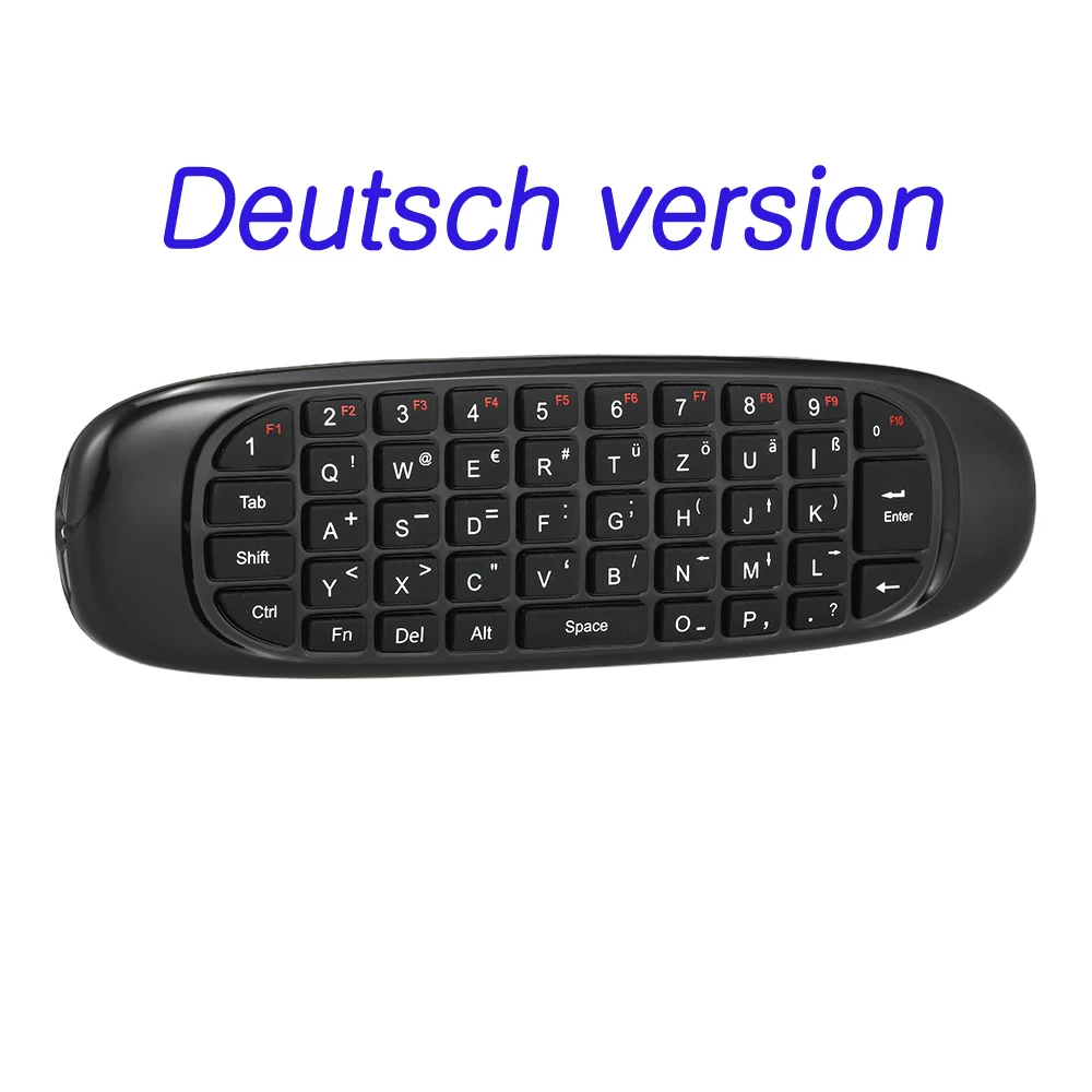 Deutsch Version Клавиатура на русском и английском, версия 2,4G Air Мышь Беспроводной клавиатура 6-осный датчик движения дистанционного Управление для смарт-ТВ Box Android ТВ коробка ПК - Цвет: Deutsch Version