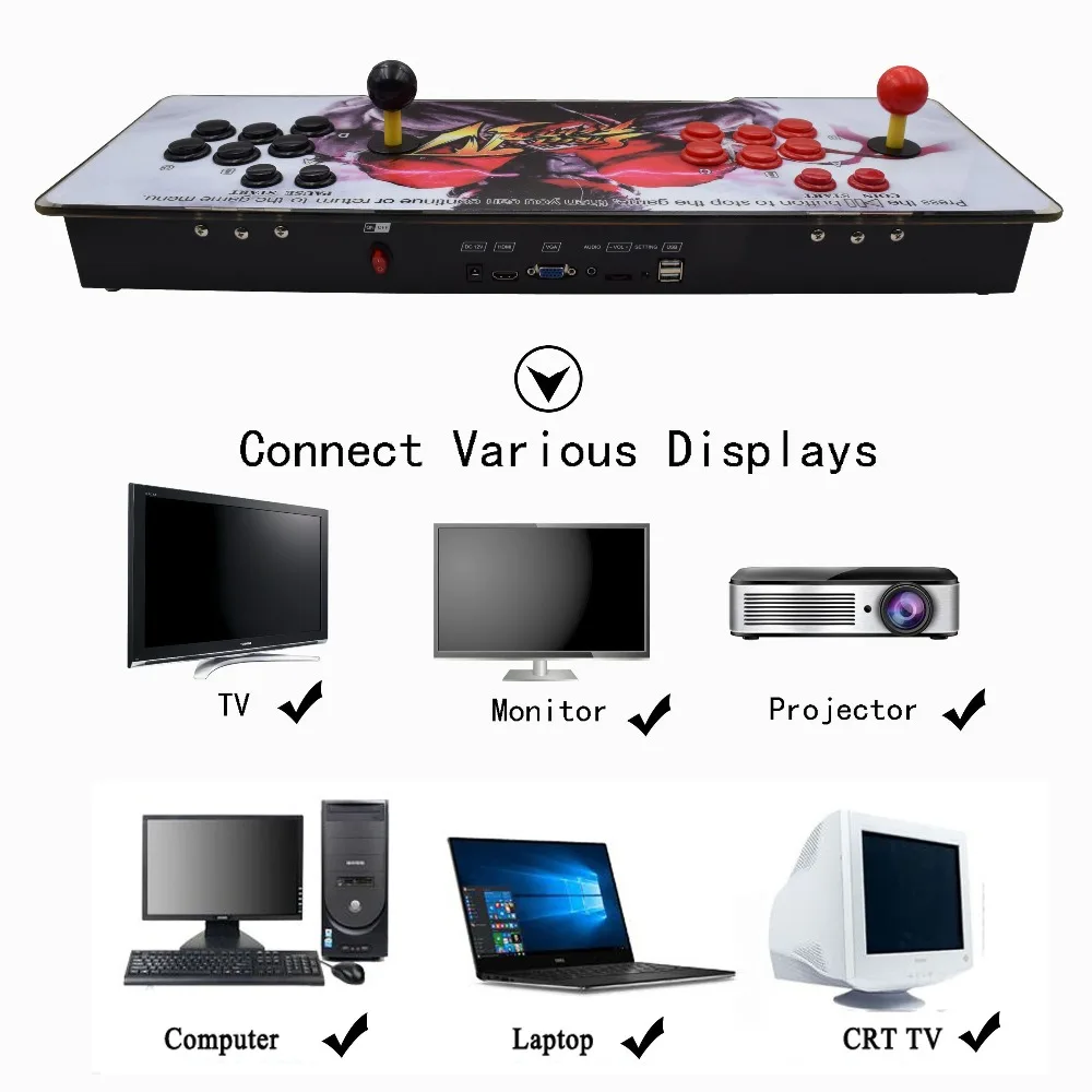 Коробка для iPhone 6 S Plus 1388 в 1 игровая консоль для ТВ ПК PS3 монитор Поддержка HDMI VGA USB с Функция паузы Аркады ящик Пандоры