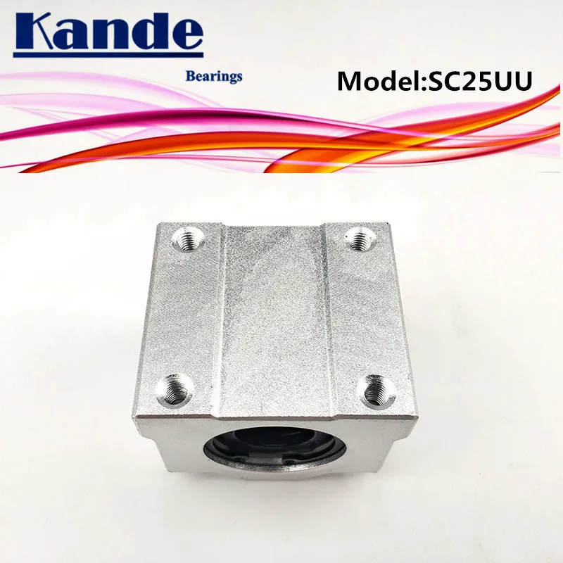 Подшипники Kande 4 шт. SBR25UU SBR25 UU открытый Подшипник блока CNC части скольжения для 25 мм