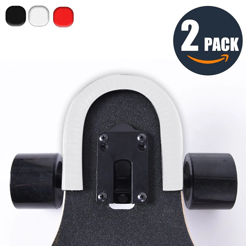 2 Pcs 30cm Skateboard Anti-collision Strip Bumper Bump U Shape Rubbe Deck Guards Protector for Longboard and Double Rocker Strip