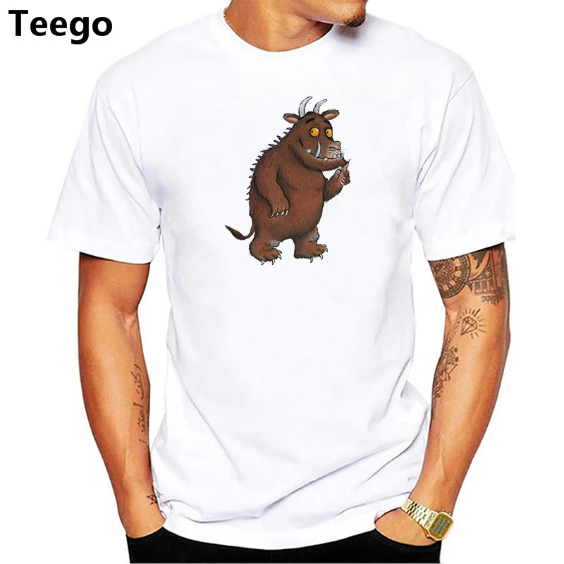 Для мужчин s Тис Gruffalo короткий рукав хлопковые топы Футболка для футболки с