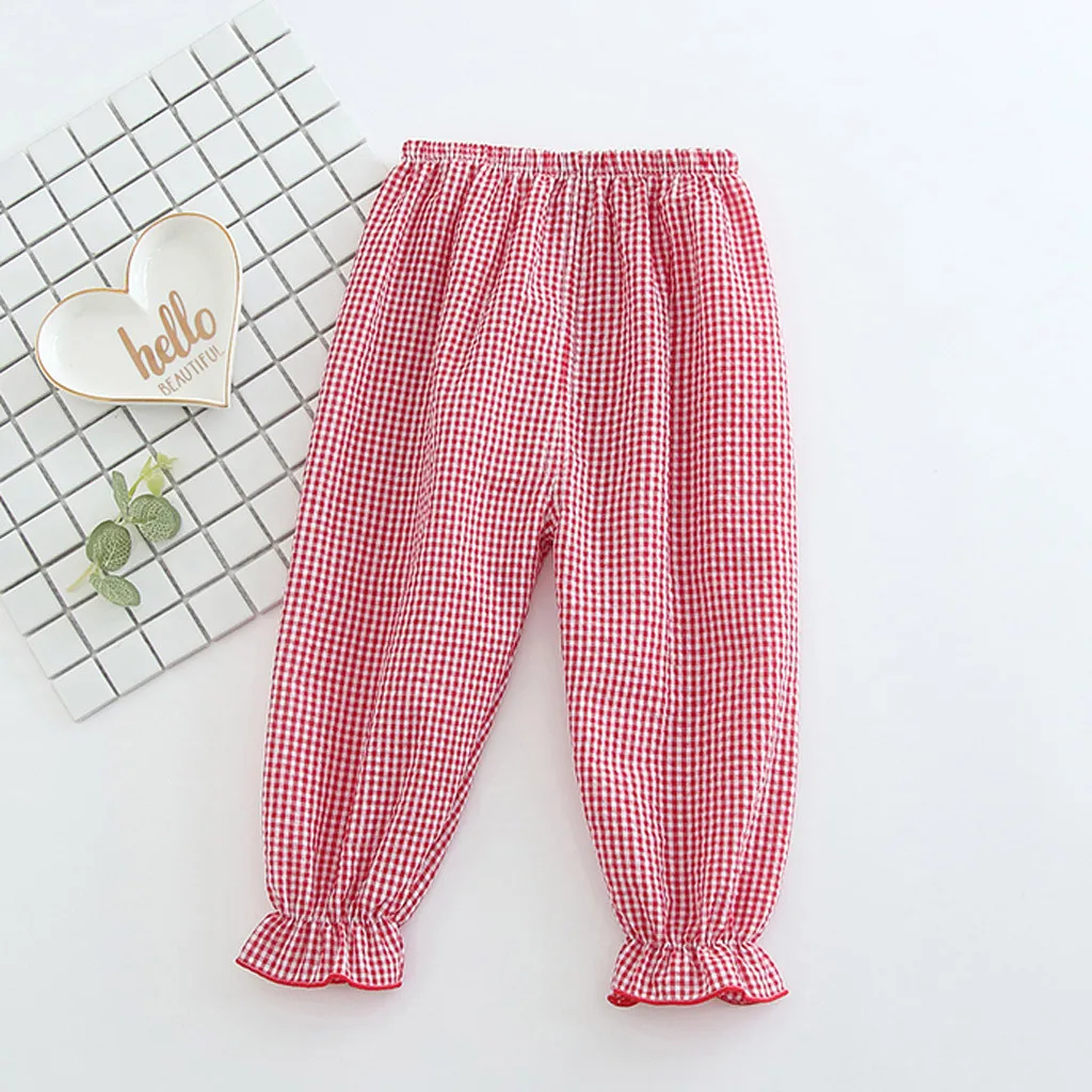 SAGACE противомоскитные трусики для девочек детские брюки летние клетчатые штаны