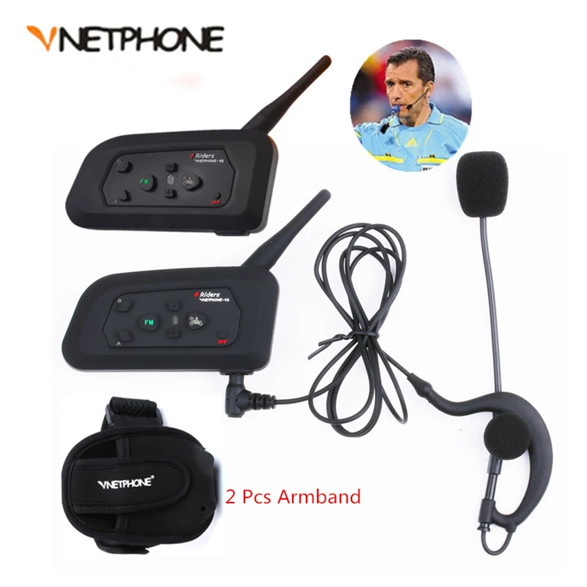 Vnetphone 2 шт. V4C 1200 м полный дуплекс Беспроводная Bluetooth гарнитура для домофона Лыжный