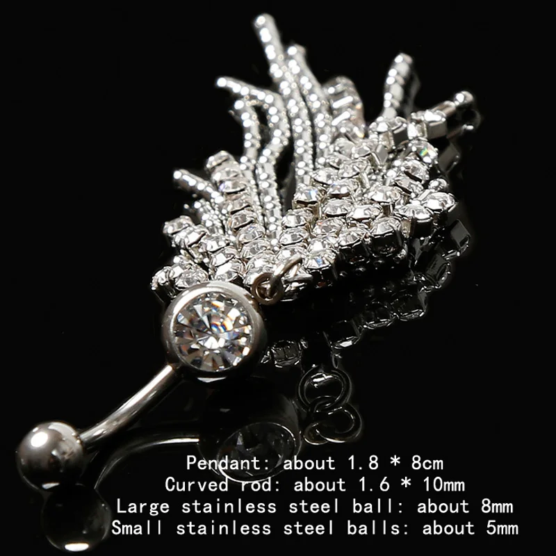 Fashion Hot Sexy Titanium Steel Navel Piercing Body Jewelry Belly Claw Chain Tassel Nail Acrylic For Women Accessories | Украшения и
