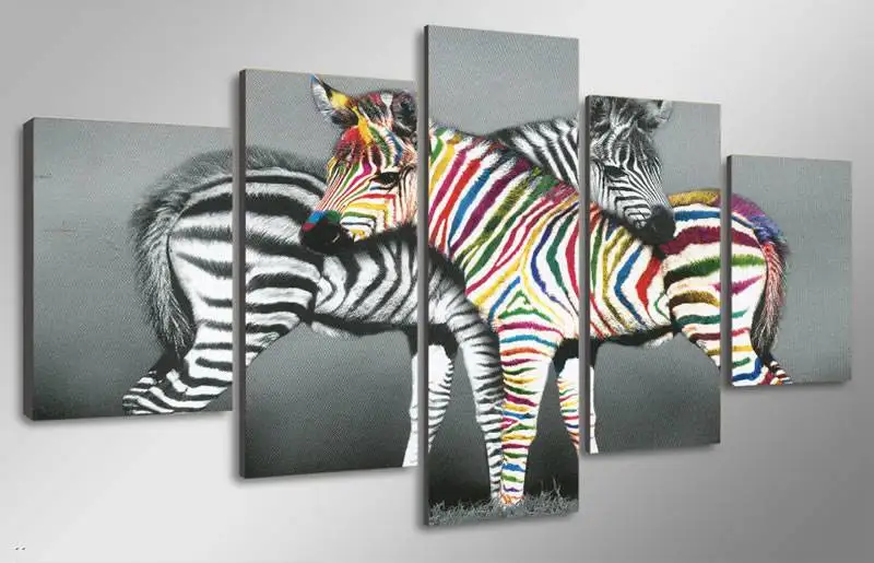 Hd печать нидерланды зебра черная красочная картина холст декор комнаты плакат