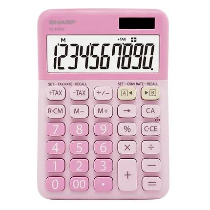 pink Острый EL-M334, модный офисный калькулятор, солнечный, милый, мультяшный, маленький, портативный, Деловой, офисный, для офиса, для учета, карамельный цвет - Цвет: pink