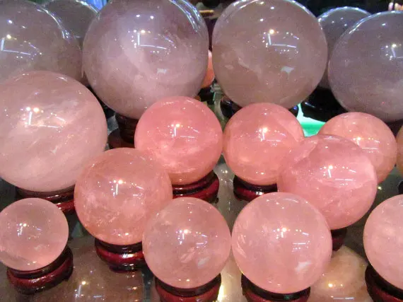 

high quality-- 7pcs+1Disc Assorted Gemstone Amethyst Rock Rose Quartz Crystal Sphere Clear White Tiger Eye Stone Cabochon