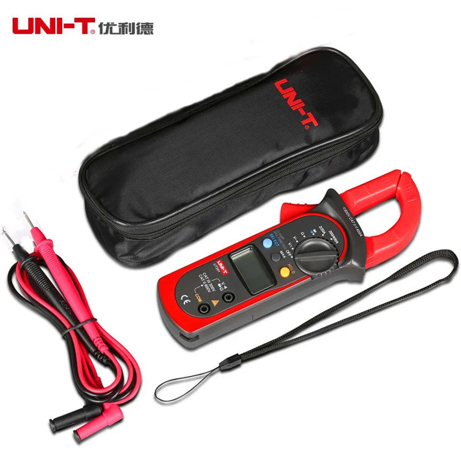 UNI T UT201 AC 2A ~ 400A Цифровой мультиметр зажим AC/DC детектор напряжения переменного тока