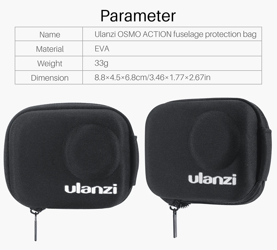 Портативный жесткий чехол Ulanzi для Dji Osmo Action, защитный чехол для путешествий, чехол для Osmo Action camera, аксессуары