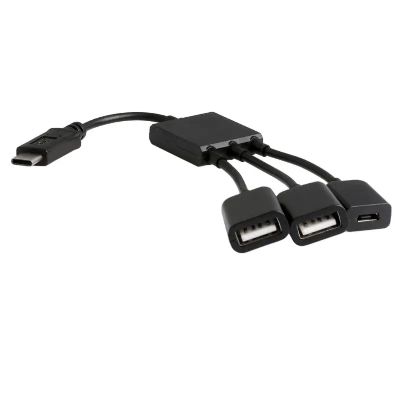 3 в 1 USB Type C к Micro 2 0 хост зарядного устройства OTG концентратор кабель адаптер