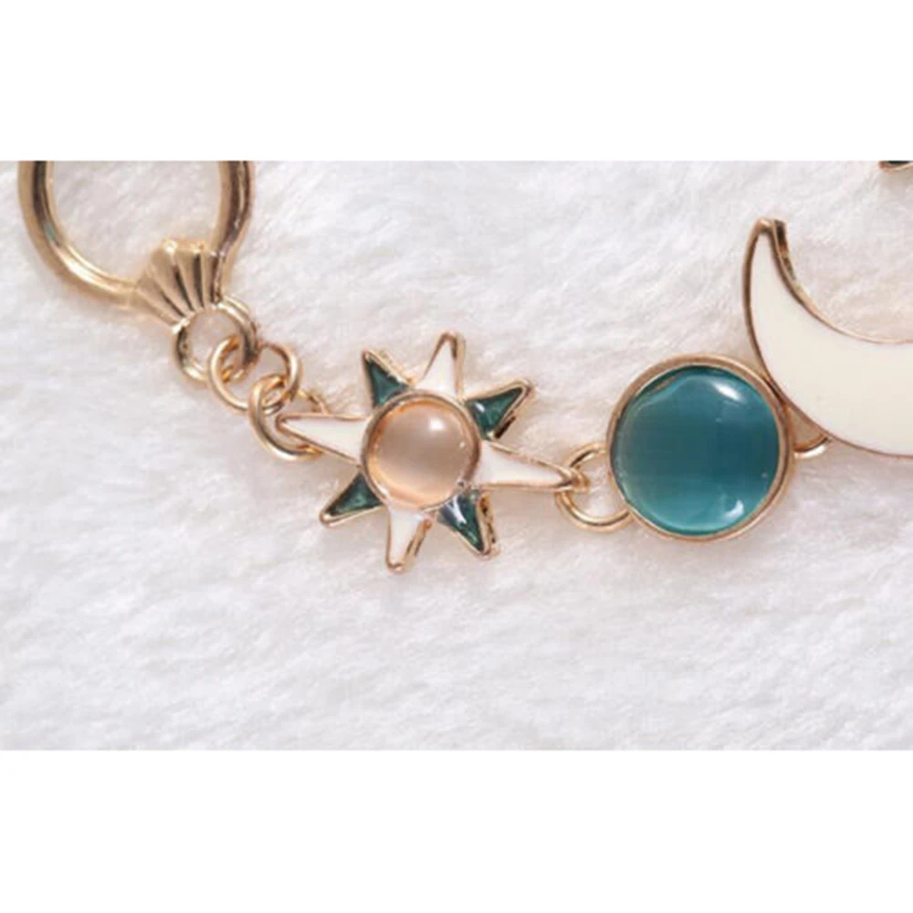 Модные женские туфли солнце и луна блестящие хрустальные стразы браслет из опала