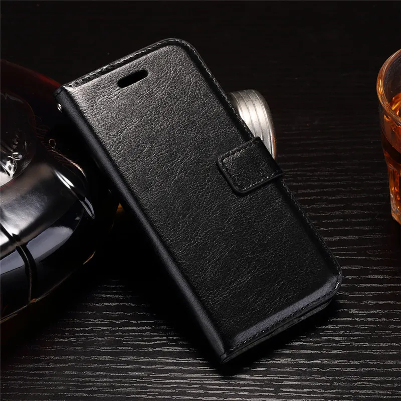 Чехол для телефона для iPhone X 10 XR XS Max iPhone 6 6S iPhone 7 8 Plus 5S 5 s 5SE 6plus 6splus 7plus 8 Plus кожаный чехол-книжка из ТПУ - Цвет: black
