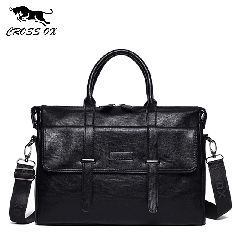 CROSS OX Повседневное Стиль мужские Портфели модные Бизнес сумки 15 дюймов ноутбука